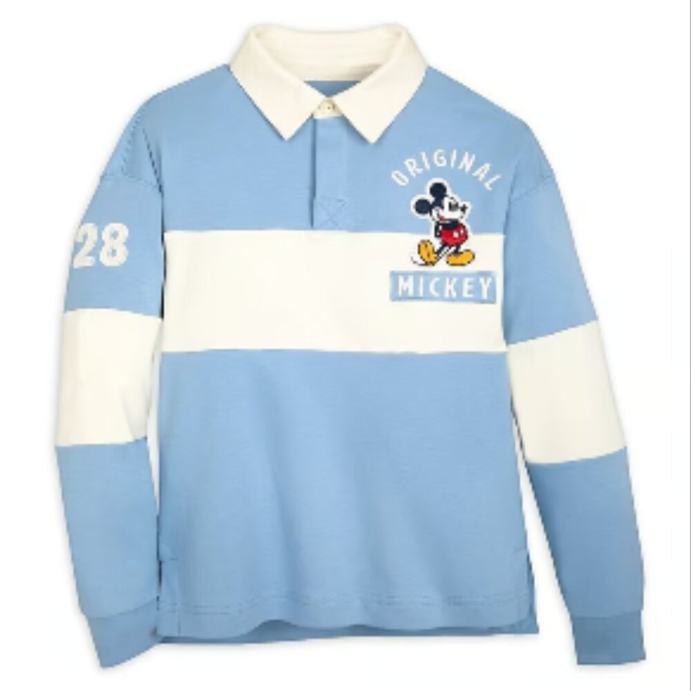 Disney Blue and White Mickey Mouse Women's Top